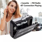 Lecteur de cassette portable bluetooth, radio fm, �metteur, haut - parleur, sauna, t�l�phone