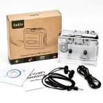 Lecteur cassette portable, enregistreur cassette en mp3, coque entirement transparente, port de type ...