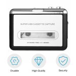 Lecteur à cassette usb vers mp3, convertisseur, capture audio, musique, enregistreur à bande Lecteur à cassette usb vers mp3, convertisseur, capture audio, musique, enregistreur à bande