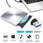 Lecteur cd / dvd externe usb 3. 0 alliage d'aluminium , argent