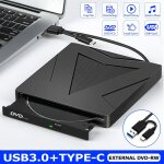 Lecteur cd / dvd externe usb 3. 0 / type c double interface, noir