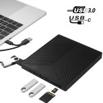 Lecteur cd / dvd externe usb 3. 0 / type - c , noir
