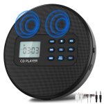 Lecteur cd avec haut - parleurs : lecteur cd walkman rechargeable, lecteur cd discman avec casque pour ...