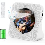 Lecteur cd portable bluetooth 4000mah lecteur cd de bureau pour la maison lecteur cd avec deux haut - ...