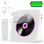 Lecteur cd portable avec bluetooth 5. 0 et batterie rechargeable 4000mah lecteurs cd avec haut - parleurs ...