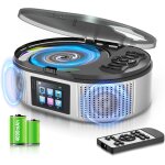 Lecteur de cd portable bluetooth 5. 3 avec double haut - parleur stro, 4000mah rechargeable lecteur ...