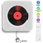 Lecteur cd portable, bluetooth, montage mural, haut - parleurs hifi intgrs, home audio boombox avec ...