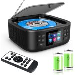 Lecteur cd portable, lecteur cd boombox avec bluetooth, tlcommande, radio fm, led ecran double haut ...