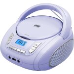 Lecteur cd portable boombox pour enfants (avec bluetooth, radio fm, mp3, usb, aux, prise casque), son ...