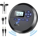 Lecteur cd portable, lecteur cd avec haut - parleurs et transmetteur fm, batterie rechargeable intgre ...