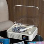 Lecteur cd stro portable sans perte, bluetooth bidirectionnel, haut - parleurs intgrs, lecture audio ...