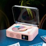 Lecteur cd stro portable sans perte, bluetooth bidirectionnel, haut - parleurs intgrs, lecture audio ...