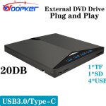 Lecteur dvd externe 6 en 1, usb 3. 0 / type - c, enregistreur cd portable, dvd rw, support p1 7 8 10 ...