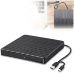 Lecteur dvd externe, usb 3. 0 et type - c portable cd dvd + / - rw rom pour ordinateur portable pc de ...