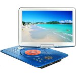Lecteur dvd portable 14 pouces avec contrleur remore, batterie rechargeable haute rsolution, lecteur ...