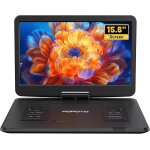 Lecteur dvd portable 17, 5'' avec ecran pvotant hd 15, 6 , 6h autonomie, compatible multiformat disques ...