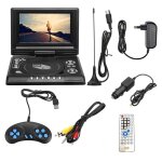 Lecteur dvd tv portable  haute dfinition, vcd, mp3, mpeg, visionneuse multimdia avec poigne de contrle ...