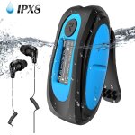 Lecteur mp3 bluetooth etanche ipx8 avec clip bleu fonc