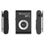 Lecteur mp3 etanche ipx8 avec clip et ecouteurs fm 4gb bleu sport plonge noir yonis