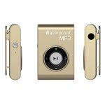 Lecteur mp3 etanche ipx8 avec ecouteurs fm 8gb pour natation et plonge or yonis