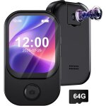 Lecteur mp3 mini 64gb avec appareil photo, bluetooth 5. 3 haut - parleur ecran tactile radio fm enregistreur ...