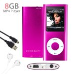 Lecteur mp3 mp4 player 8go (rose) vid�o radio fm musique jeux + ecouteurs + cable usb + housse