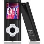 Lecteur mp3 noir avec bluetooth 5. 0, cran lcd 1, 8 pouces ultra fin - lecteur hi - fi mp4 portable ...