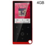 Lecteur mp4 rouge ecran tactile 2. 4' 4gb audio vid�o sans bluetooth rouge yonis