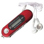 Lecteur de musique lcd avec lecteur flash usb mini mp3 de 8 go avec radio fm, rouge
