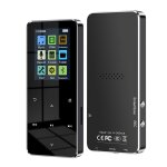 Lecteur de musique mp3 mp4 tactile en mtal de 2. 0 pouces, bluetooth 5. 0, prend en charge la carte, ...
