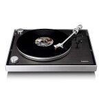 Lenco l - 455bk - platine vinyle avec entra�nement par courroie visible, cadre en aluminium bross� et ...