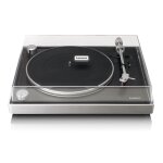 Lenco l - 455bk - platine vinyle avec entranement par courroie visible, cadre en aluminium bross et ...