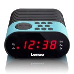 Lenco cr - 07 blue - radio - r�veil fm avec minuterie de sommeil et fonction d�alarme double - bleu ...