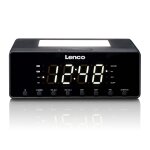 Lenco cr - 540bk - radio - r�veil avec veilleuse � intensit� variable et fonction de charge usb - noir ...