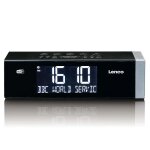 Lenco cr - 640bk - radio - r�veil fm st�r�o avec horloge � commande radio et entr�e aux - blanc