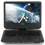 Lenco dvp - 1010bk - lecteur dvd portable de 10 pouces avec connexion usb, casque et dispositif de suspension ...