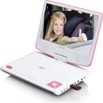 Lenco dvp - 920pk - lecteur dvd portable de 9 pouces avec casque, port usb et dispositif de suspension ...