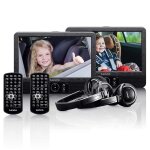 Lenco dvp - 939 - lecteur dvd portable 2 x 9 pouces avec connexion usb, emplacement pour carte sd, pile ...