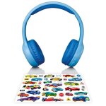 Lenco hpb - 110 kids kopfh�rer bt blau 85db limite akku stickers casque sans fil et filaire arceau micro ...