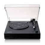 Lenco ls - 15bk - platine vinyle avec bluetooth, deux haut - parleurs int�gr�s et cellule at3600l - noir ...