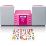 Lenco mc - 013pk - cha�ne hifi avec radio fm et lecteur cd - rose