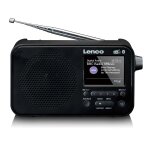 Lenco pdr - 036bk - radio dab + / fm avec bluetooth - noir - gris / noir