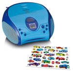 Lenco scd - 24bu kids - radio portable avec lecteur cd - bleu - bleu / euro / type - c (cee 7 / 16)