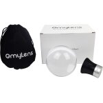 Lensball avec support, boule de cristal k9 (80 mm) + ventouse + base plate (filetage interne gnral ...