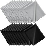 Letnerny - lot de 20 chiffons de nettoyage en microfibre, dans une pochette individuelle en vinyle, chiffon ...