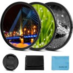 Letnerny - lot de 3 filtres etoile de 43 mm (4 points, 6 points, , olympus et autres appareils photo ...