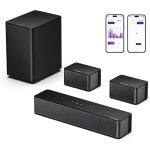 Letnerny - 5. 1 barre de son, barre de son tv con subwoofer e altoparlanti posteriori, barres de son ...