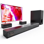 Letnerny - 5. 1ch barre son tv, dolby atmos barre son, 6, 5  subwoofer sans fil, 2 kabelgebundene surround ...