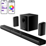 Letnerny - 7. 1ch virtuelle barre de son tv, barre de son avec 2 haut - parleurs surround, systme de ...