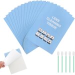 Letnerny - 700 pcs papier de nettoyage pour lentilles, papier pour microscope, avec 5 btonnets de nettoyage ...